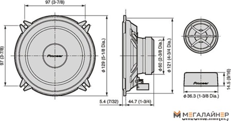 Компонентная АС Pioneer TS-130Ci