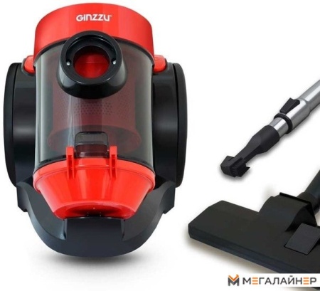 Пылесос Ginzzu VS428 (черный/красный) купить в Минске с доставкой