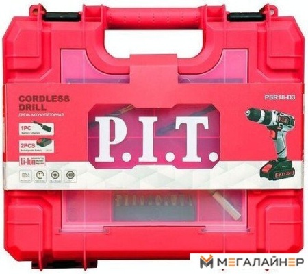 Дрель-шуруповерт P.I.T. PSR18-D3 (с 2-мя АКБ, кейс) купить в Минске с доставкой