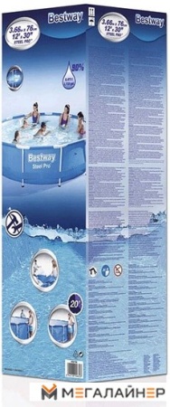 Каркасный бассейн Bestway Steel Pro 56706 (366х76)