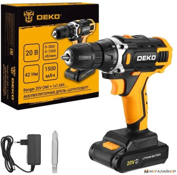 Дрель-шуруповерт Deko Banger 20V ONE + 083-1042 (с 1-им АКБ) купить в Минске с доставкой