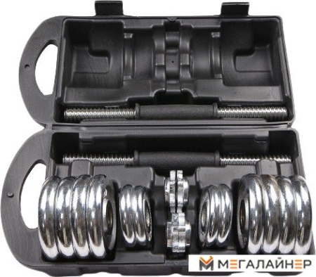 Набор гантелей Ametist хромированные 15 кг