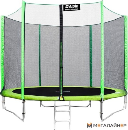 Батут Alpin 2.52 м с защитной сеткой и лестницей
