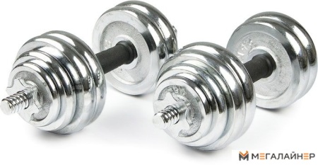 Гантели Atlas Sport Хромированные в чемодане 2x15 кг