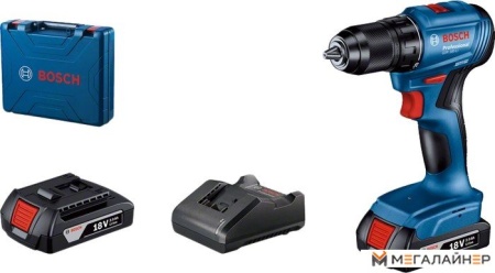 Дрель-шуруповерт Bosch GSR 185-LI Professional 06019K3000 (с 2-мя АКБ, кейс) купить в Минске с доставкой