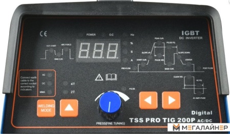 Сварочный инвертор ТСС TSS PRO TIG/MMA 200P AC/DC Digital 030078
