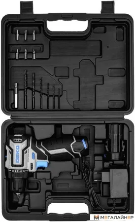 Дрель-шуруповерт Deko Sharker 12V PRO 084-1036 (с 2-мя АКБ, кейс) купить в Минске с доставкой