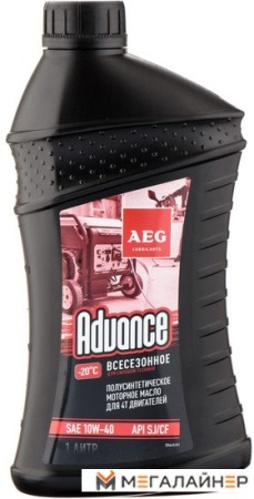 Моторное масло AEG Lubricants Advance SAE 10W-40 API SJ/CF 1л