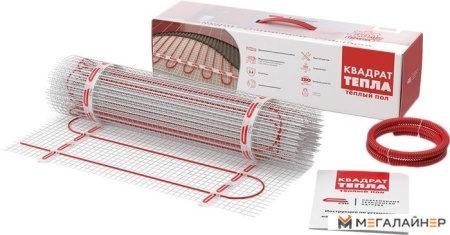 Нагревательный мат СТН Квадрат тепла 10 кв.м. 1500 Вт