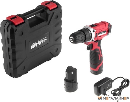 Дрель-шуруповерт Hiper HCD12/2A (с 2-мя АКБ, кейс) купить в Минске с доставкой