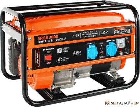 Купить Бензиновый генератор Patriot Max Power SRGE 3800 в Минске с доставкой по РБ