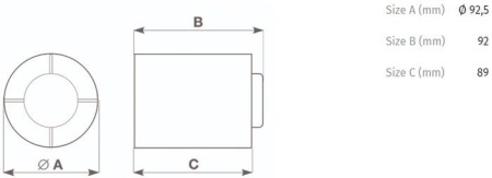 Осевой вентилятор Vortice Punto Ghost MG 90/3,5"