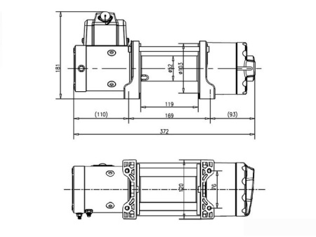 Лебёдка для автомобиля T-max ATW Pro 6000