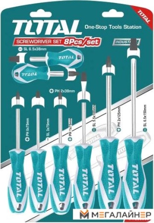 Набор отверток Total THT250608 (8 предметов) купить в Минске с доставкой