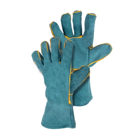 Краги спилковые зелёные FoxWeld разм. 10