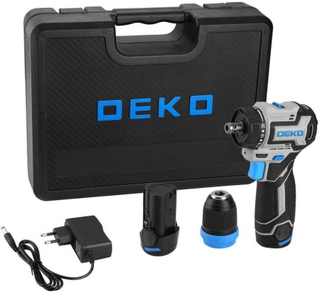 Дрель-шуруповерт Deko Loner 12V PRO 085-1122 (с 2-мя АКБ, кейс)