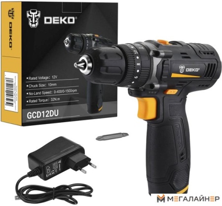 Ударная дрель-шуруповерт Deko GCD12DU 063-4039 (с 1-м АКБ) купить в Минске с доставкой