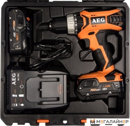 Ударный шуруповерт AEG Powertools BSB 18G3 LI-152C 4935464102 (с 2-мя АКБ, кейс) купить в Минске с доставкой