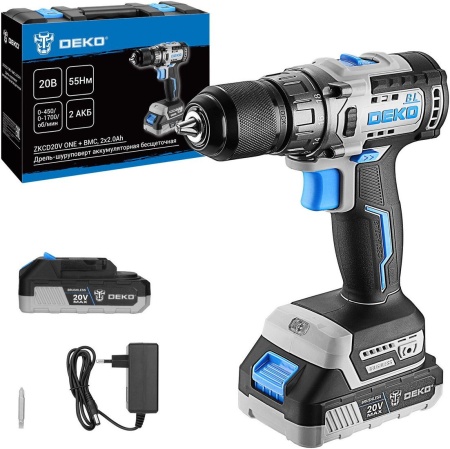 Дрель-шуруповерт Deko ZKCD20V One+ 084-1003 (с 2-мя АКБ, кейс) купить в Минске с доставкой