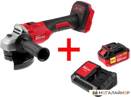 Угловая шлифмашина Wortex LX CAG 1812-1 E 0329192 (с 1-им АКБ) купить в Минске с доставкой