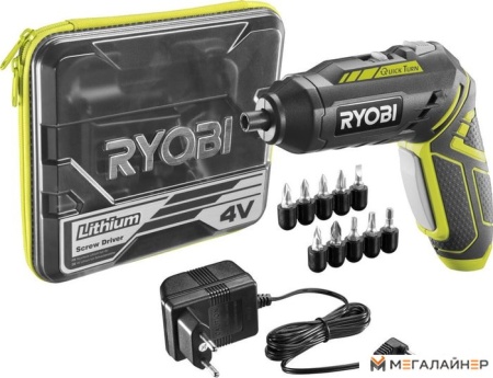 Электроотвертка Ryobi R4SDP-L13T 5133003689 (с АКБ и набором бит) купить в Минске с доставкой