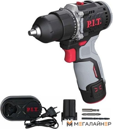 Дрель-шуруповерт P.I.T. PBM12K-10B/2 (с 2-мя АКБ, кейс) купить в Минске с доставкой
