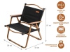Кресло складное (садовое), черный/бежевый, ARIZONE (Материал каркаса: сталь.) 42-555404