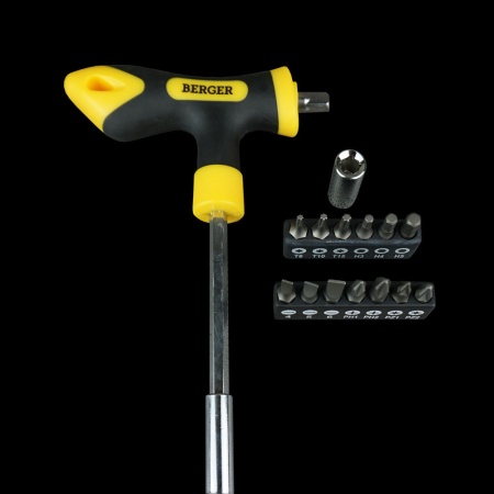 Набор отвертка с битами Berger BG1070 (15 предметов) купить в Минске с доставкой