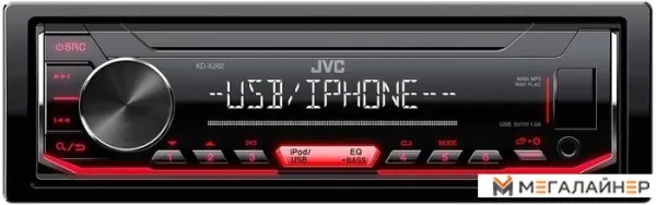 USB-магнитола JVC KD-X262