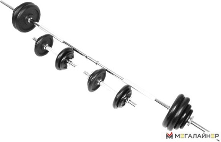 Штанга с гантелями Atlas Sport Штанга + 2 гантели 48 кг