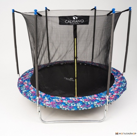 Батут Calviano Smile 183 см-6 ft с внутренней сеткой складной
