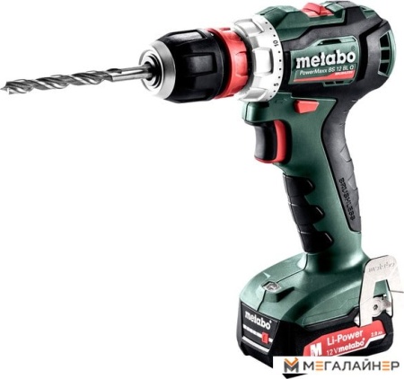 Дрель-шуруповерт Metabo PowerMaxx BS 12 BL Q 601039500 (с 2-мя АКБ 2 Ah, кейс) купить в Минске с доставкой