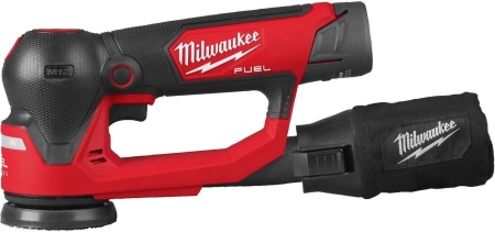 Эксцентриковая шлифмашина Milwaukee M12 FSDR75-202B 4933498233 (с 2-мя АКБ, сумка) купить в Минске с доставкой