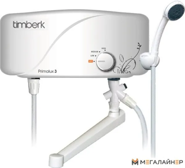 Проточный электрический водонагреватель кран+душ Timberk Primalux WHEL-3 OSC (душ+кран) купить в Минске с доставкой