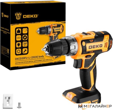 Дрель-шуруповерт Deko DKCD20FU-Li 2024 063-4454 (без АКБ) купить в Минске с доставкой