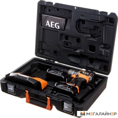 Ударная дрель-шуруповерт AEG Powertools BSB 18C3BL-502C 4935478939 (с 2-мя АКБ 5 Ач, кейс) купить в Минске с доставкой
