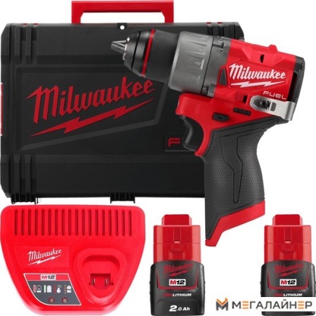 Дрель-шуруповерт Milwaukee M12 FUEL M12FDD2-202X 4933479873 (с 2-мя АКБ 2 Ач, кейс) купить в Минске с доставкой