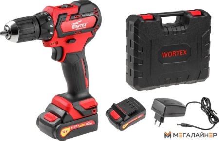 Дрель-шуруповерт Wortex BD 1215-1 DLi BLD12151DLi0029 (с 2-мя АКБ, кейс) купить в Минске с доставкой