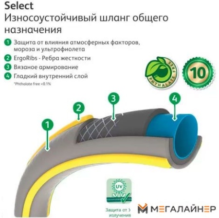 Hozelock 6225 Select (3/4", 25 м) купить в Минске с доставкой