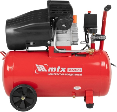 Компрессор воздушный КК-2200/50, 2,2 кВт, 350 л/мин, 50 л, прямой привод, масляный MTX 58024