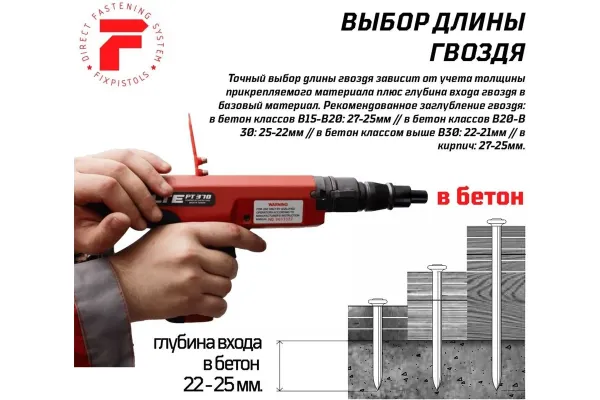 Гвоздь FixPistols F-DN52 (100шт/уп) купить в Минске с доставкой