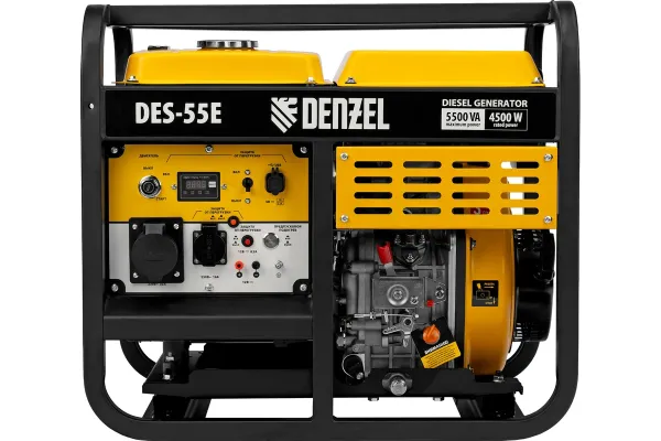 Купить Генератор дизельный DENZEL DES-55E, 5,5 кВт, 230 В, 11 л, электростартер в Минске с доставкой по РБ