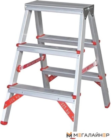 Лестница-стремянка Новая высота NV 312 двухсторонняя профессиональная 2x3 ступеней купить в Минске с доставкой