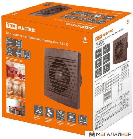 Осевой вентилятор TDM Electric 120 С ЭКО (бук) SQ1807-0104