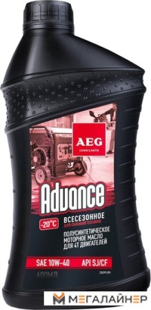 Моторное масло AEG Lubricants Advance SAE 10W-40 API SJ/CF 0.6л