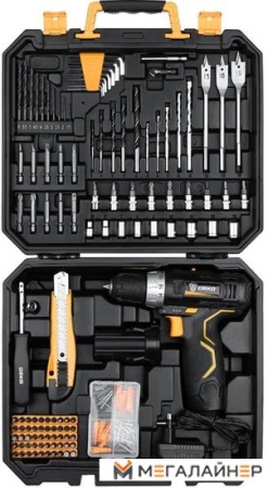 Дрель-шуруповерт Deko GCD12DU3 SET 193 063-4138 (с 2-мя АКБ, кейс, набор оснастки) купить в Минске с доставкой