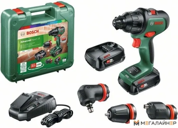 Ударная дрель-шуруповерт Bosch AdvancedImpact 18 06039B510B (с 2-мя АКБ, кейс) купить в Минске с доставкой