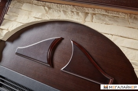 Портал Firelight Torre 30S (камень слоновая кость/шпон темный дуб)