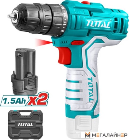Дрель-шуруповерт Total TDLI12208 (с 2-мя АКБ) купить в Минске с доставкой