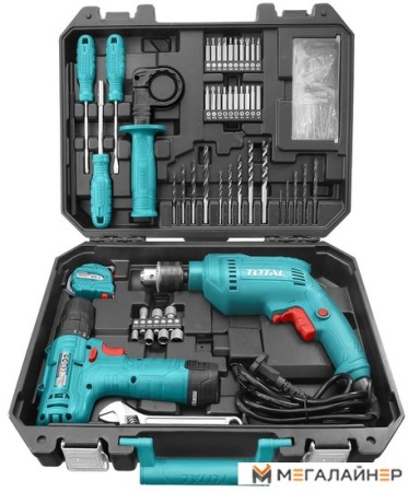 Total THKTHP1192 (дрель, шуруповерт, 1 АКБ, набор оснастки) купить в Минске с доставкой